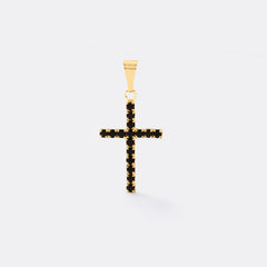 D Cruz Circonias Mediana Negra