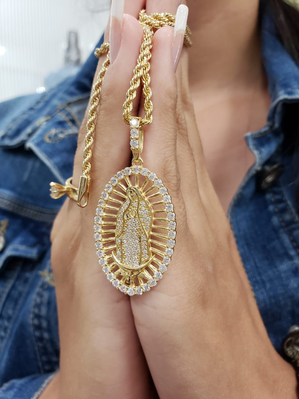 D Virgen Guadalupe Swarovski